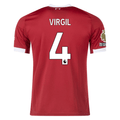 adidas Virgil Men's Liverpool Home Jersey 25/26 w/ NRFR + EPL Champions Patch (Strawberry Red)