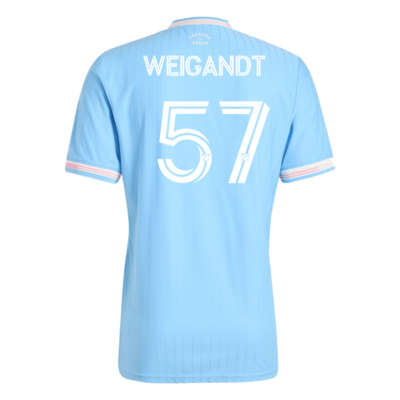 adidas Weigandt Inter Miami Authentic Third Jersey 25/26 (Blue/Pink) | SoccerWearhouse