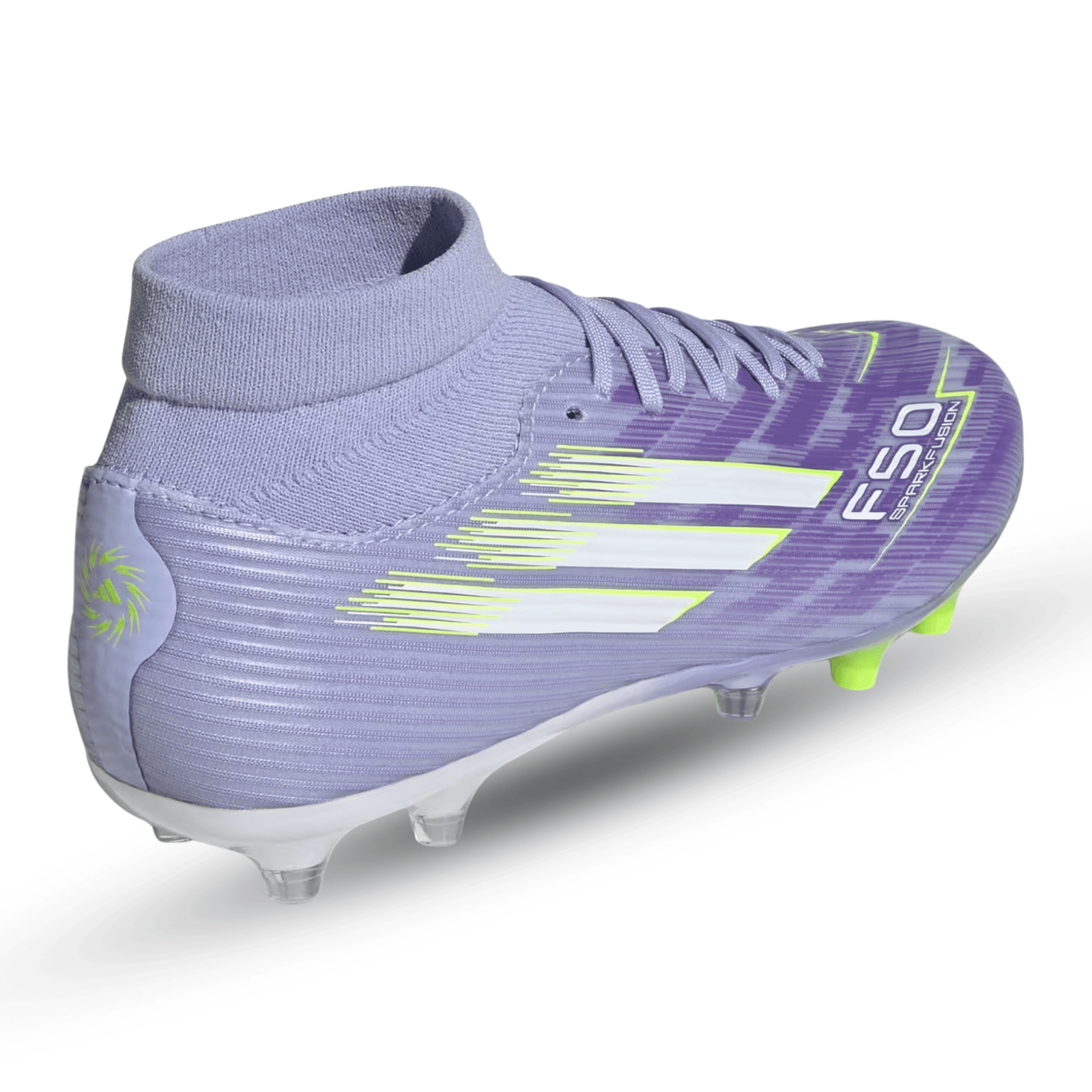 adidas Womens F50 Sparkfusion League FG/MG Soccer Cleats (Lucid Lemon/Purple Rush) | SoccerWearhouse