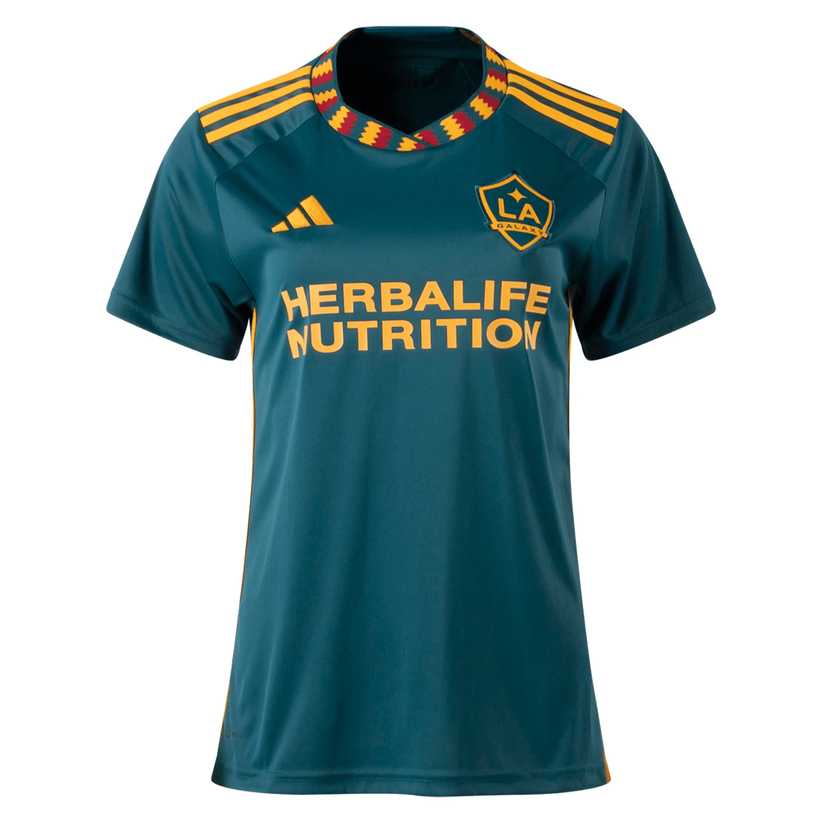adidas Womens LA Galaxy Away Jersey 23/24 (Mystery Green/Team College Gold) | SoccerWearhouse