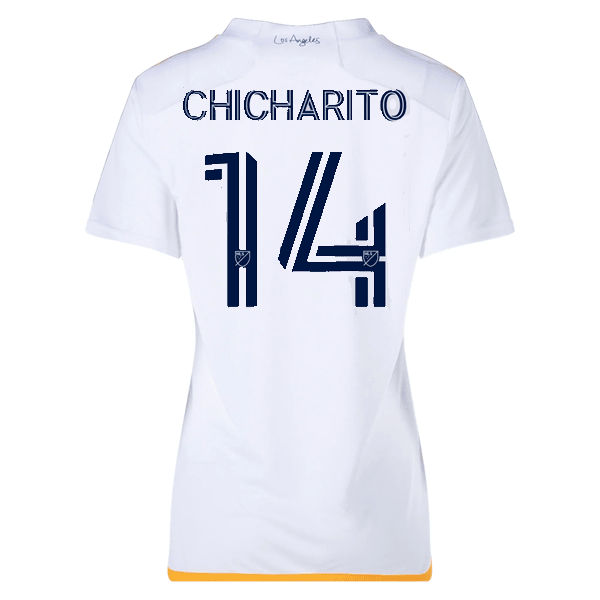 adidas Womens LA Galaxy Chicharito Home Jersey 24/25 (White/Yellow/Navy) | SoccerWearhouse