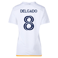 adidas Womens LA Galaxy Delgado Home Jersey 24/25 (White/Yellow/Navy)