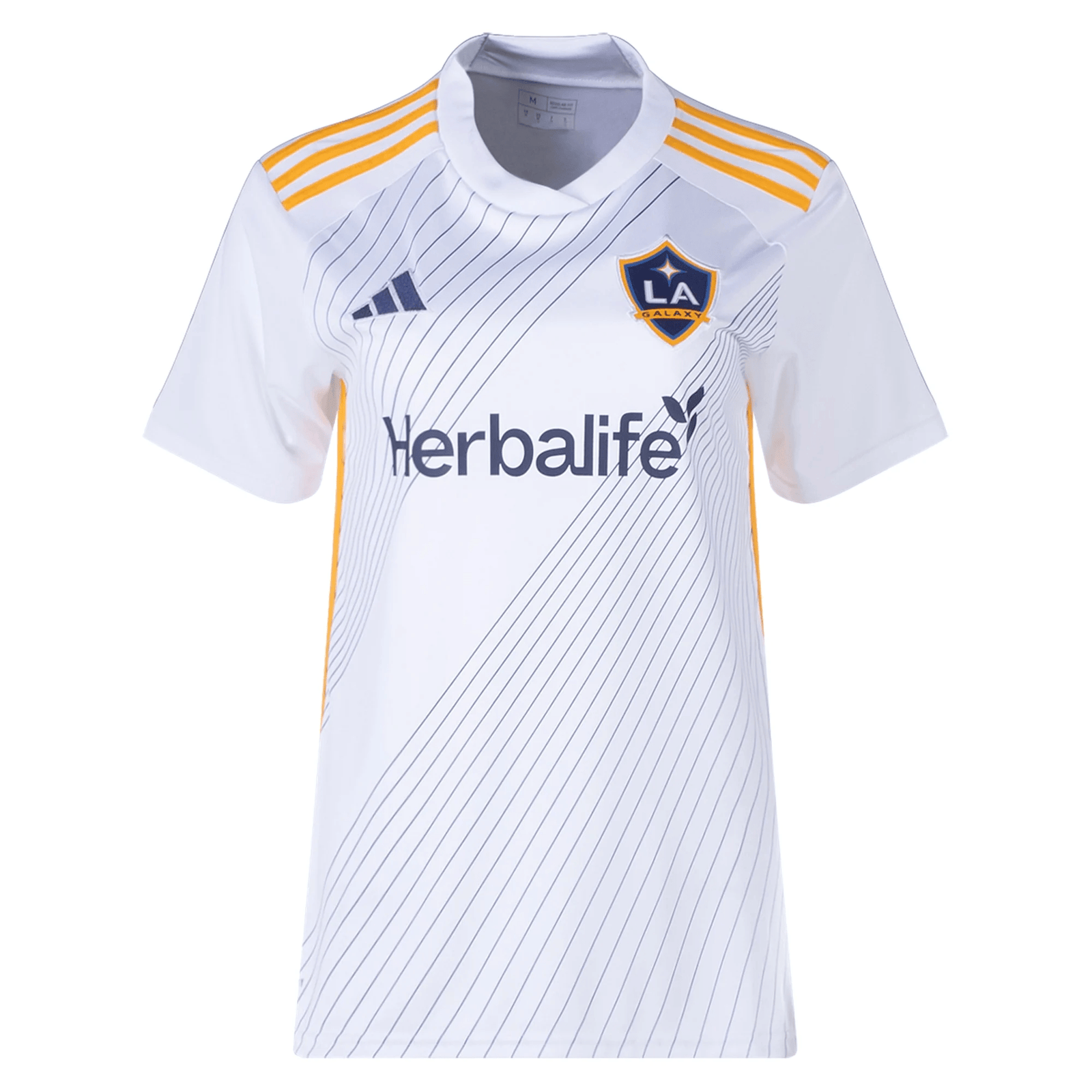 adidas Womens LA Galaxy Home Jersey 24/25 (White/Yellow/Navy) | SoccerWearhouse
