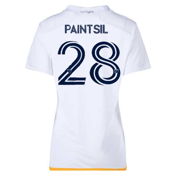 adidas Womens LA Galaxy Joseph Paintsil Home Jersey 24/25 (White/Yellow/Navy) | SoccerWearhouse