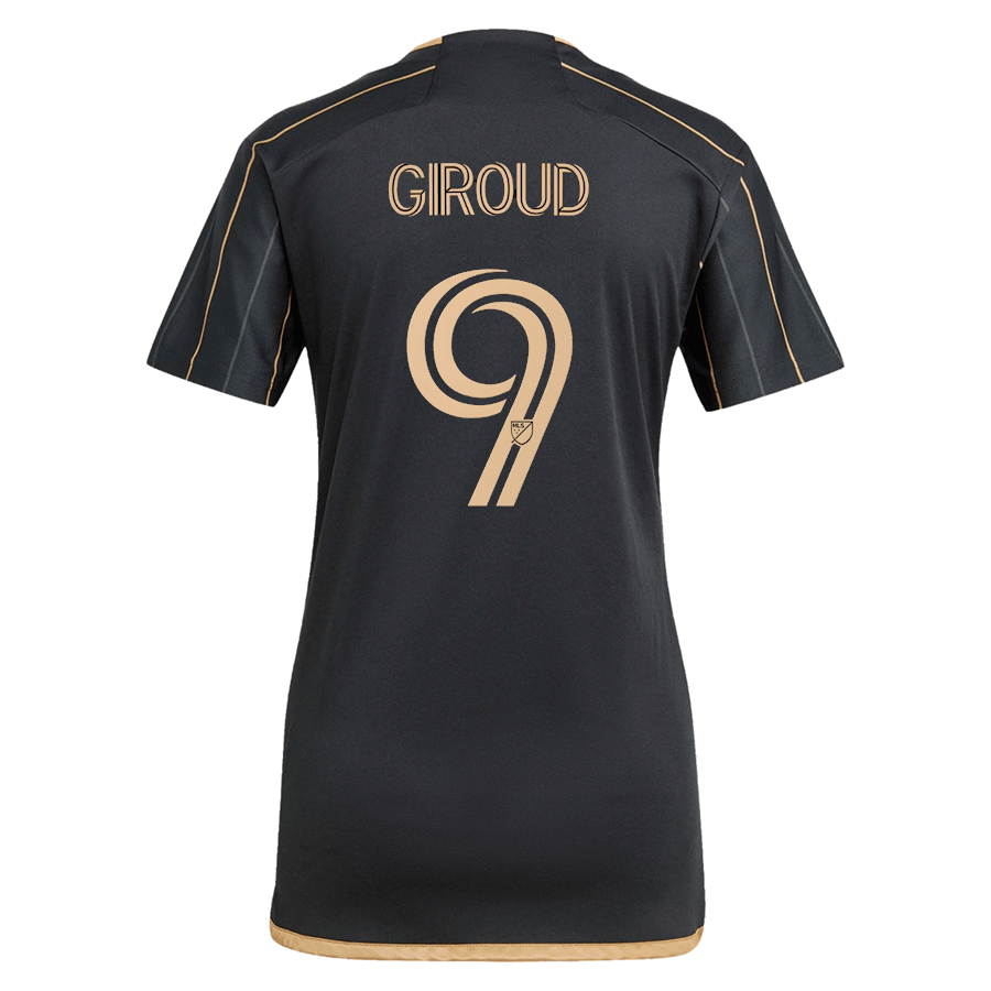 adidas Womens LAFC Oliver Giroud Home Jersey 24/25 (Black/Gold) | SoccerWearhouse