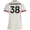 adidas Women’s Liverpool Ryan Gravenberch Away Jersey 26/27 (White/Red)