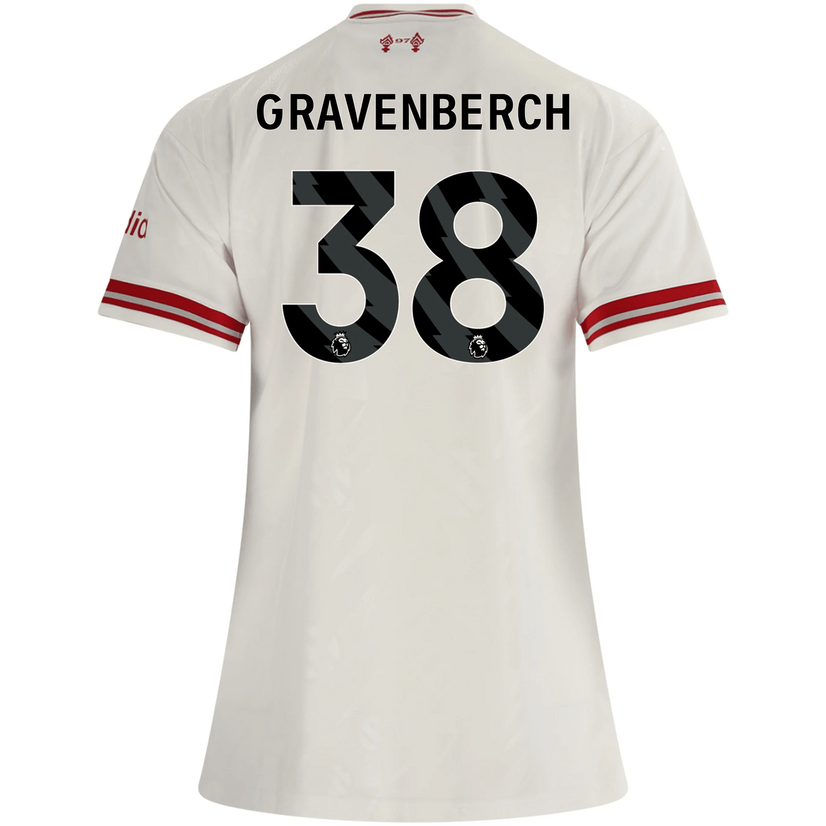 adidas Women’s Liverpool Ryan Gravenberch Away Jersey 26/27 (White/Red) | SoccerWearhouse