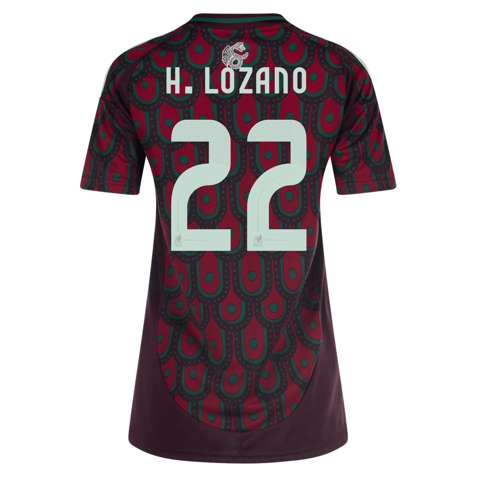 adidas Womens Mexico Hirving Lozano Home Jersey 24/25 (Multicolor) | SoccerWearhouse