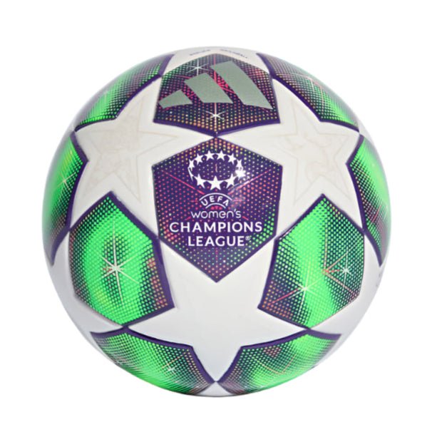 adidas Womens UEFA Champions League 25/26 Mini Ball (White/Green/Purple) | SoccerWearhouse