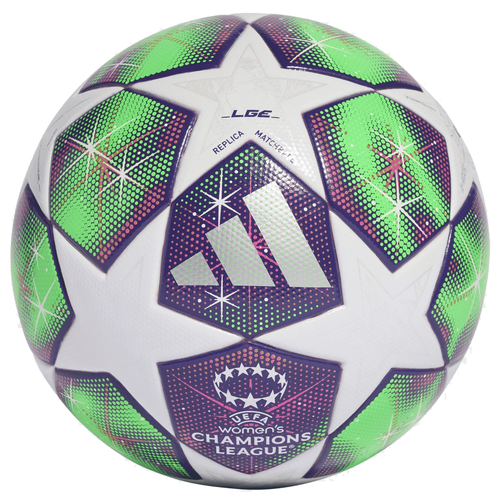 adidas Womens UEFA Champions League League Top Ball 25/26 (White/Green/Purple) | SoccerWearhouse