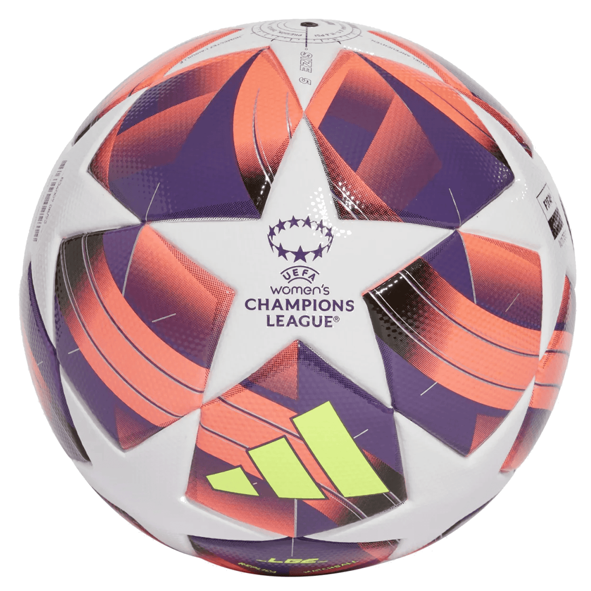 adidas WUCL League Top Ball 24/25 (White/Turbo/Silver Metallic) | SoccerWearhouse