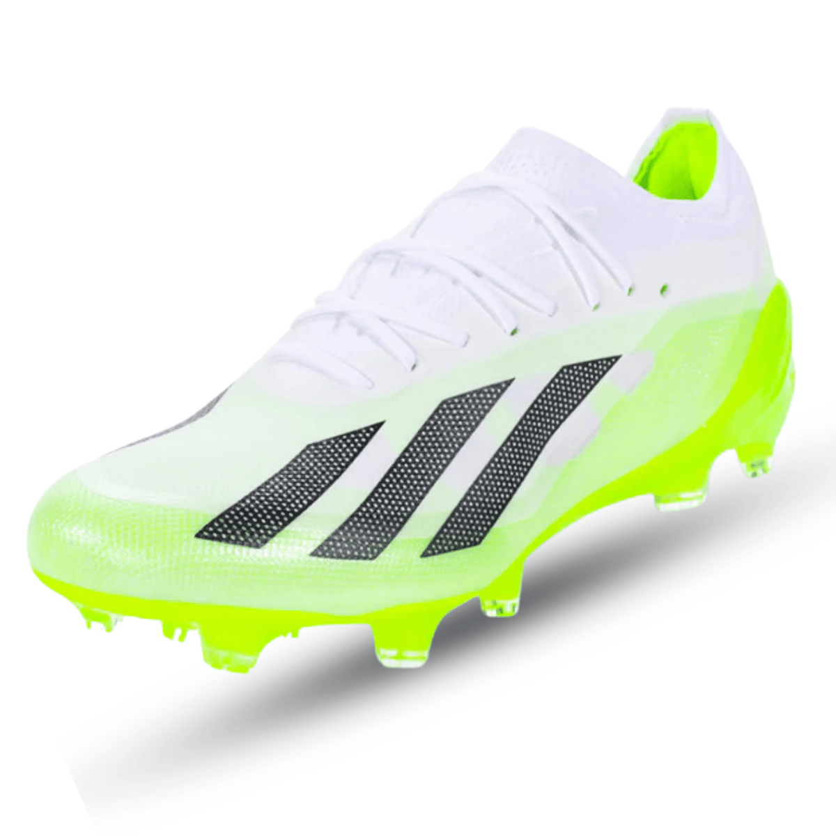 adidas X Crazyfast.1 Firm Ground Soccer Cleats (White/Lucid Lemon) | SoccerWearhouse