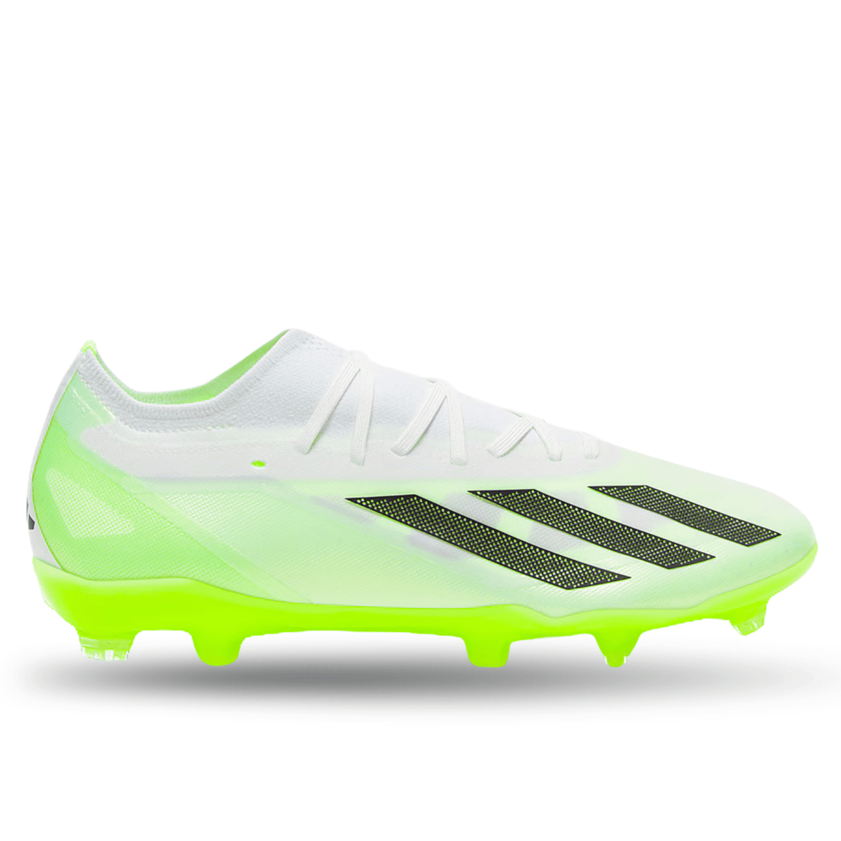 adidas X Crazyfast.2 Firm Ground Soccer Cleats (White/Core Black/Lucid Lemon) | SoccerWearhouse