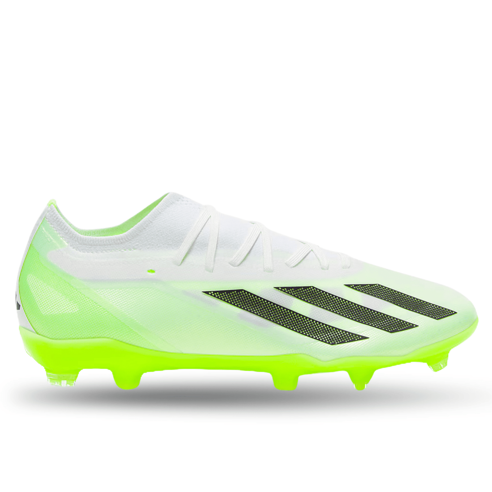 adidas X Crazyfast.2 Firm Ground Soccer Cleats (White/Core Black/Lucid Lemon) | SoccerWearhouse