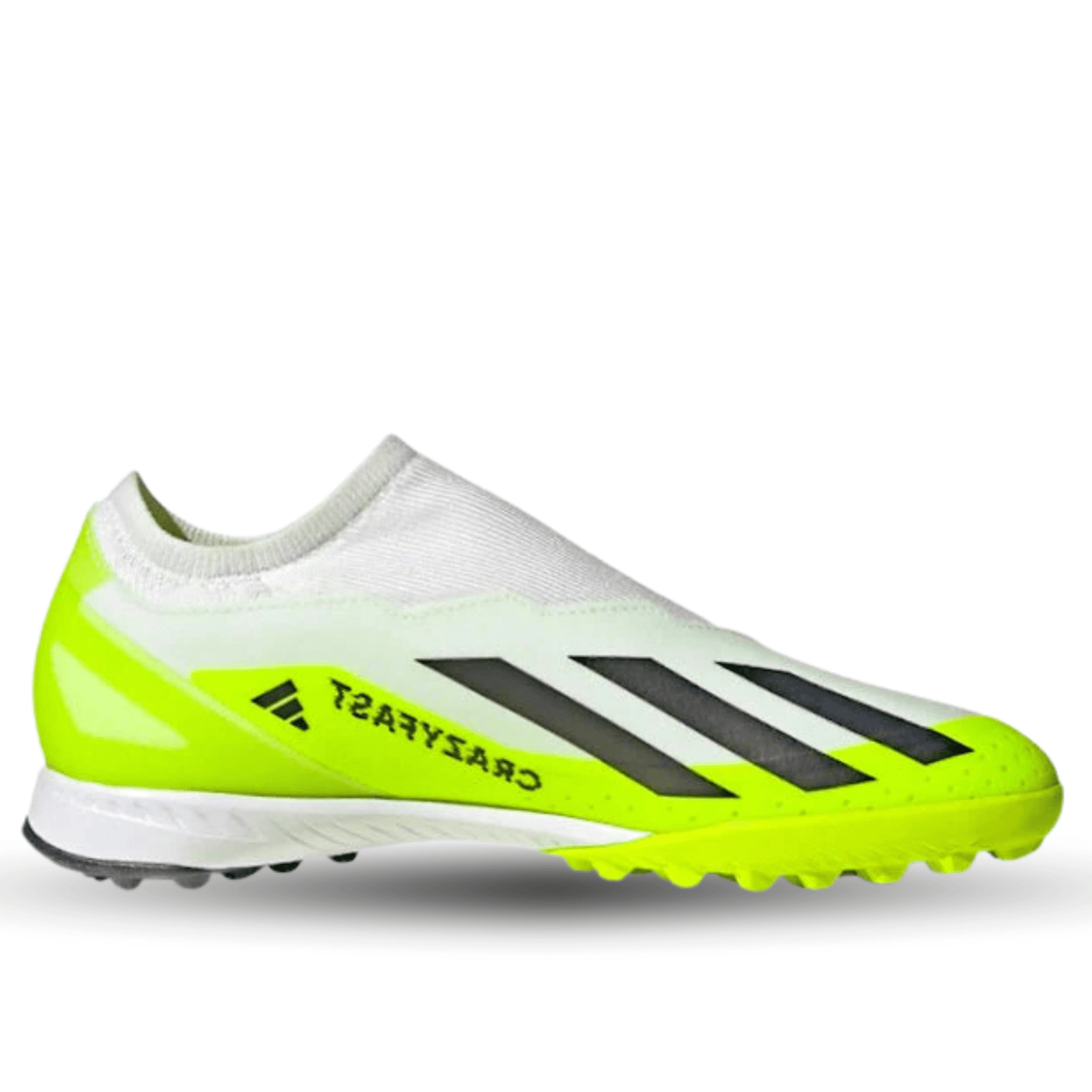 adidas X Crazyfast.3 LL Turf Soccer Shoes (White/Lucid Lemon) | SoccerWearhouse