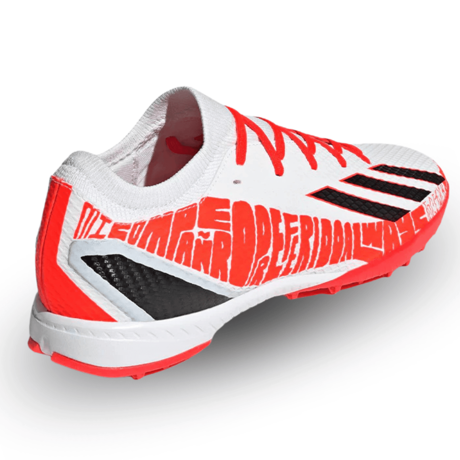 adidas X Speedportal Messi.3 Turf Soccer Shoes (White/Solar Red) | SoccerWearhouse