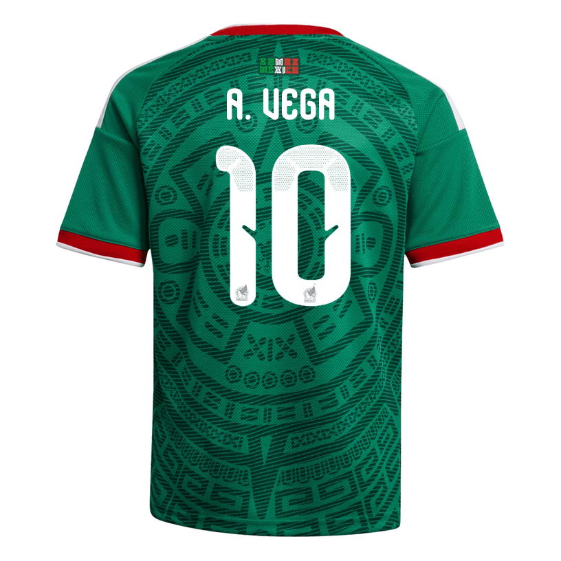 adidas Youth A. Vega Mexico 2026 Home World Cup Jersey (Bold Green) | SoccerWearhouse