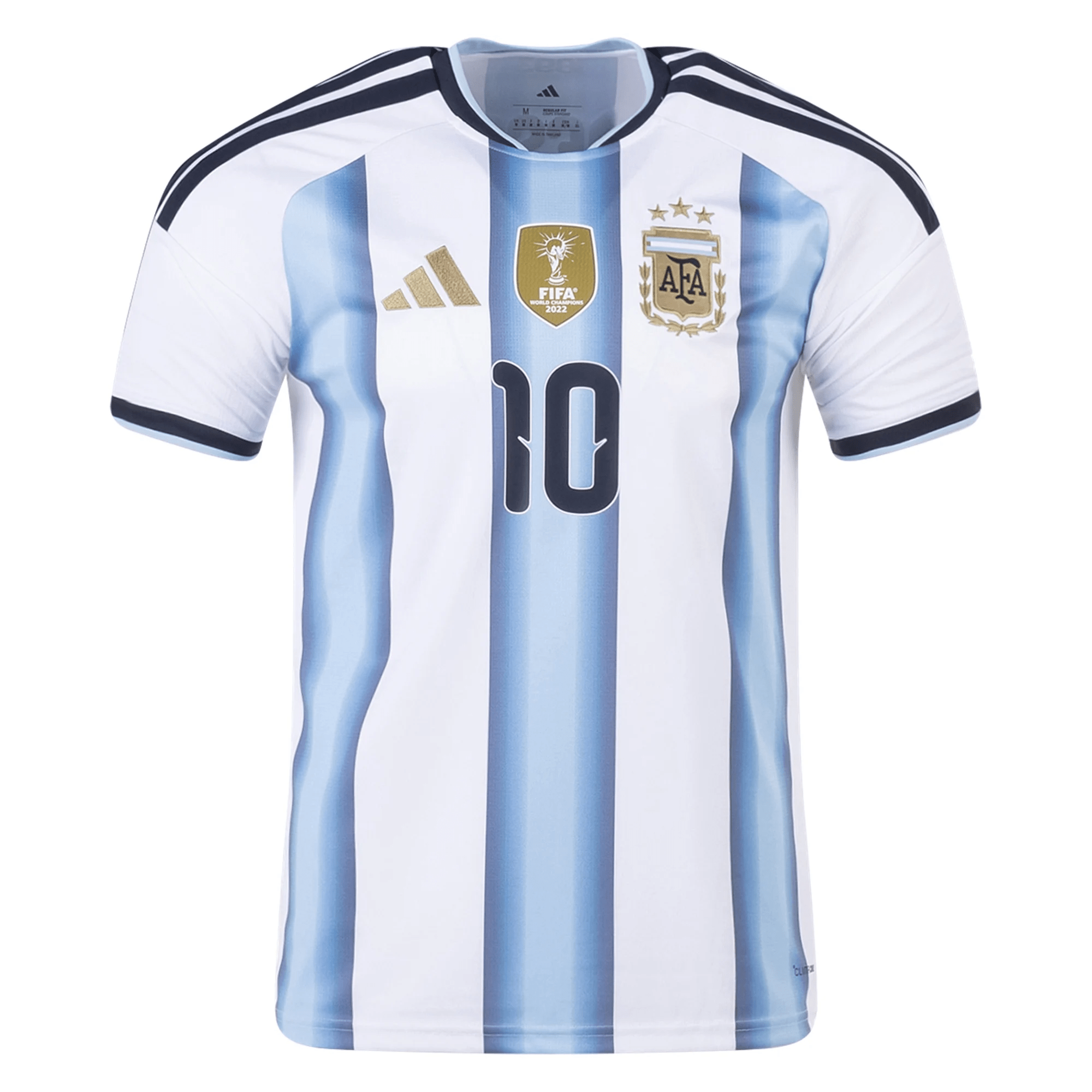 adidas Youth Argentina Lionel Messi Home Jersey w/ World Cup Champion