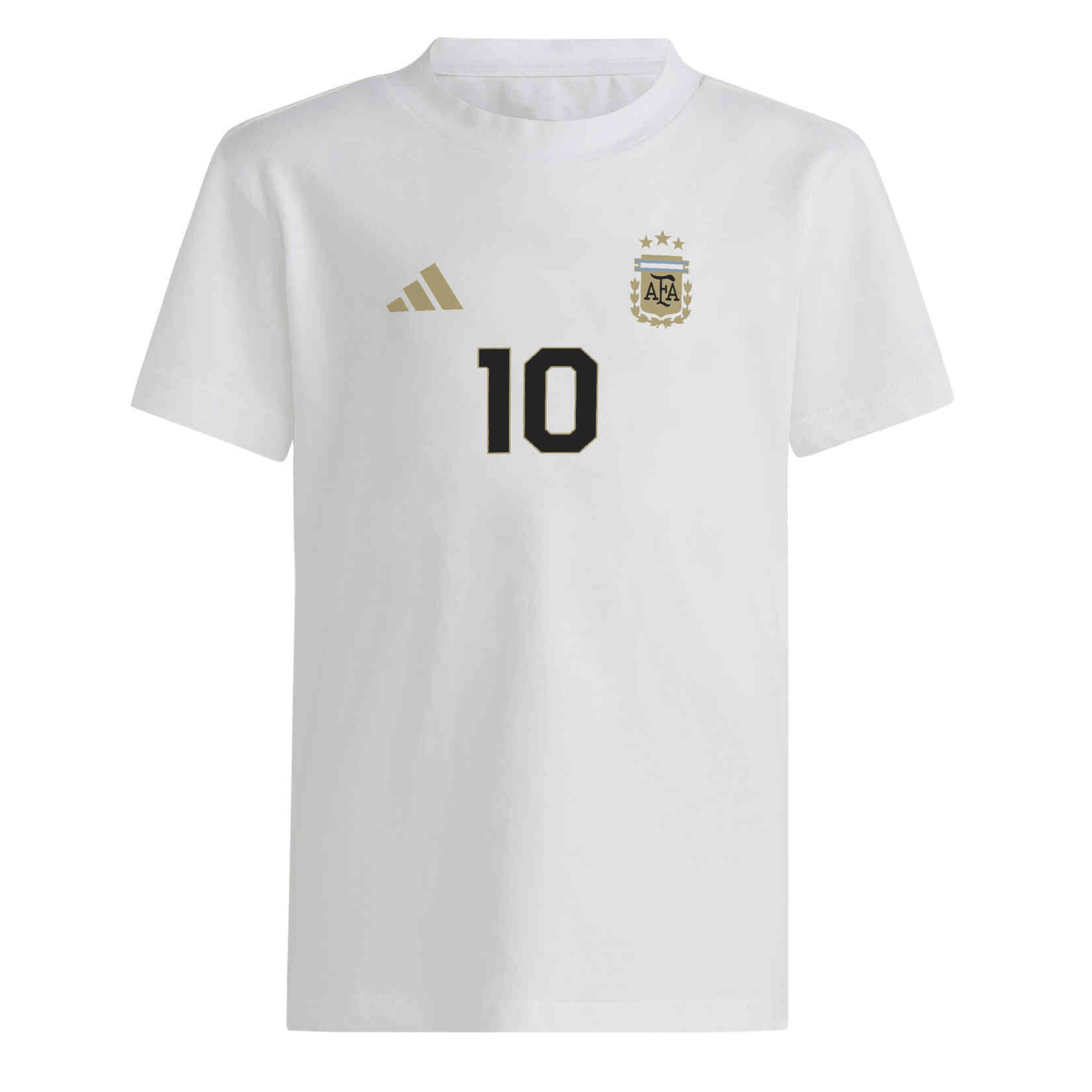 adidas Youth Argentina Lionel Messi T-Shirt 24/25 (White) | SoccerWearhouse