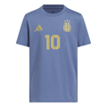 adidas Youth Argentina Name and Number T-Shirt (Blue/Gold)