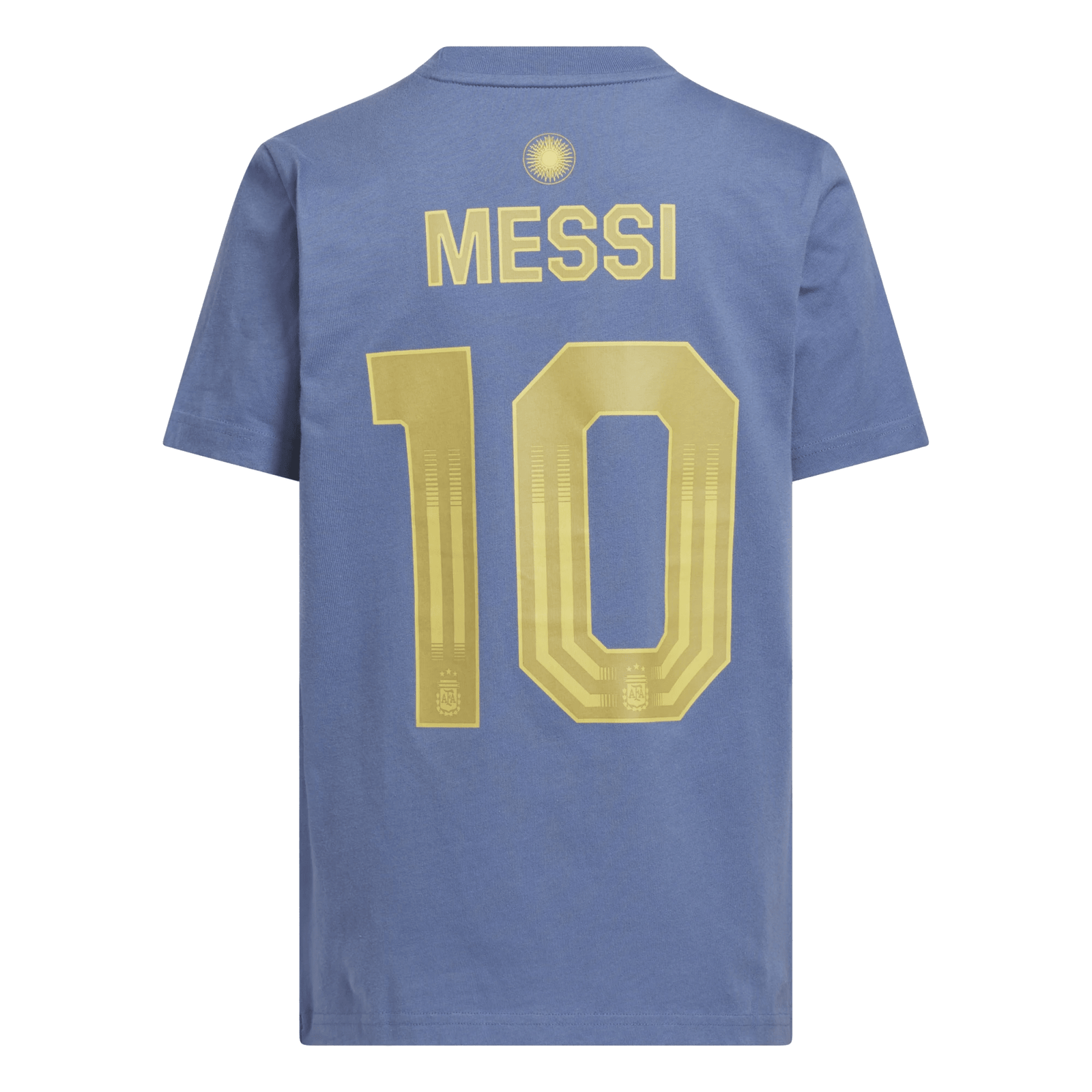 adidas Youth Argentina Name and Number T-Shirt (Blue/Gold) | SoccerWearhouse