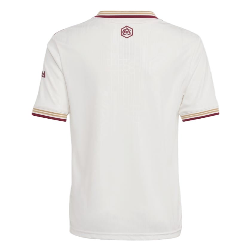 adidas Youth Arsenal Third Jersey 25/26 (White/Burgundy) | SoccerWearhouse