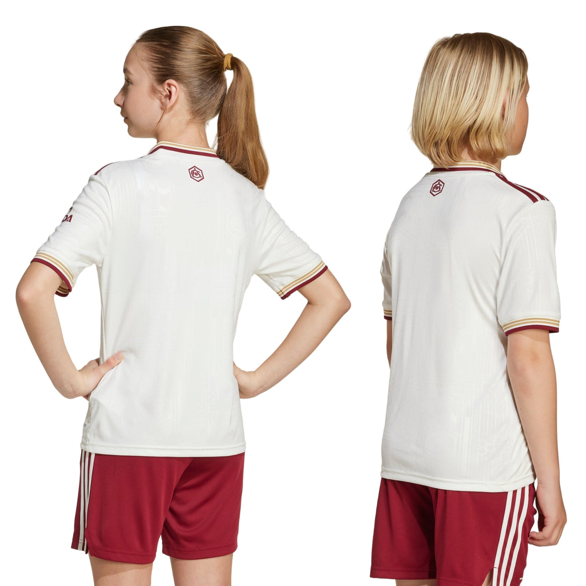 adidas Youth Arsenal Third Jersey 25/26 (White/Burgundy) | SoccerWearhouse