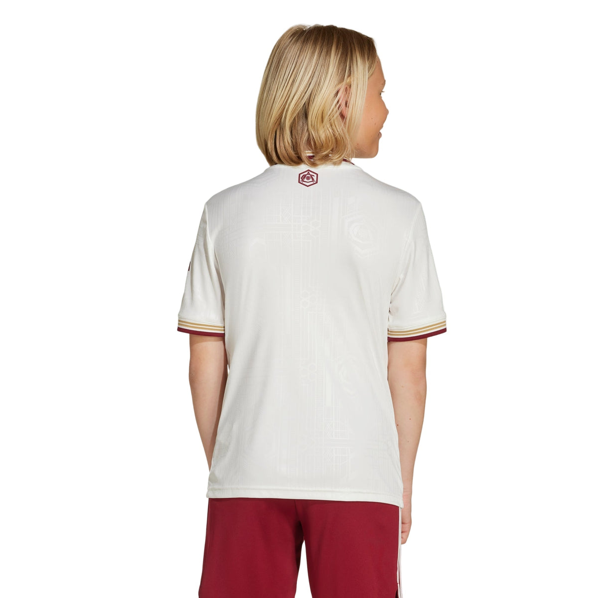 adidas Youth Arsenal Third Jersey 25/26 (White/Burgundy) | SoccerWearhouse