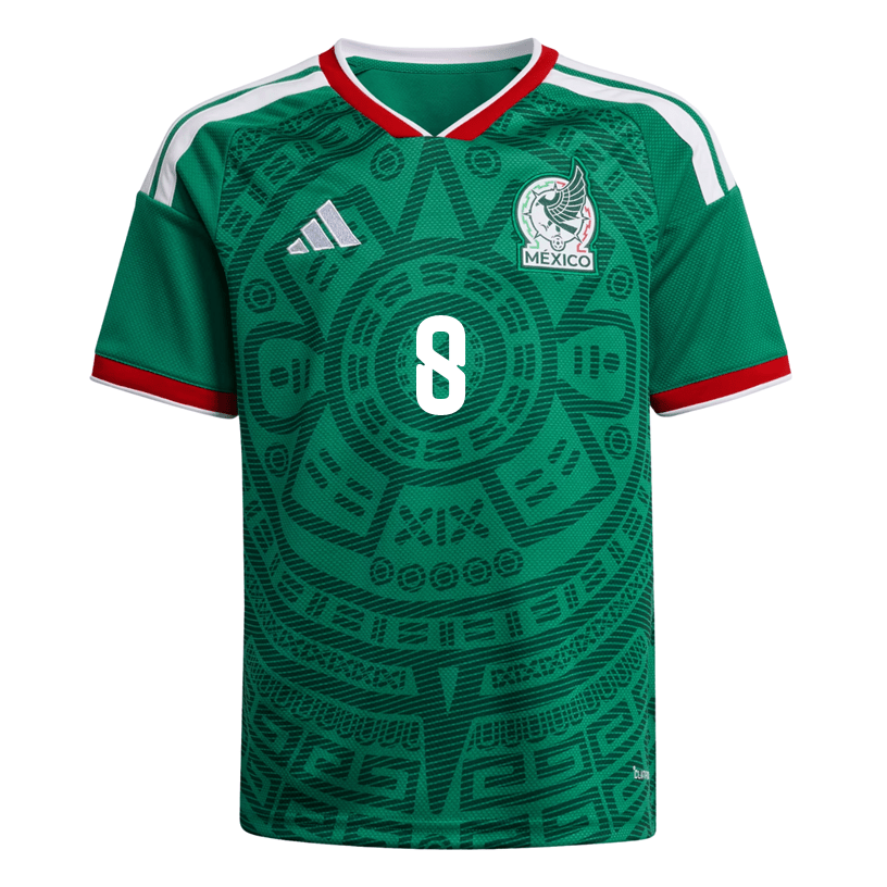 adidas Youth C. Rodriguez Mexico 2026 Home World Cup Jersey (Bold Green) | SoccerWearhouse