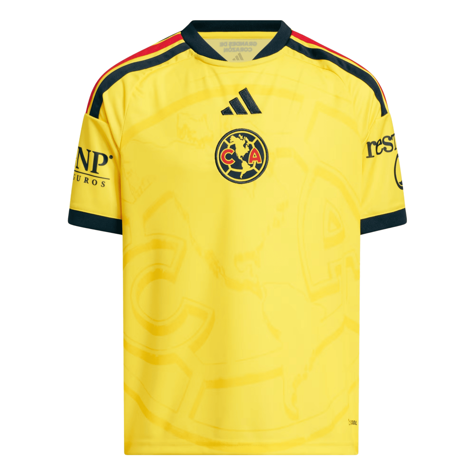 adidas Youth Club América Home Jersey 26/27 (Yellow) | SoccerWearhouse