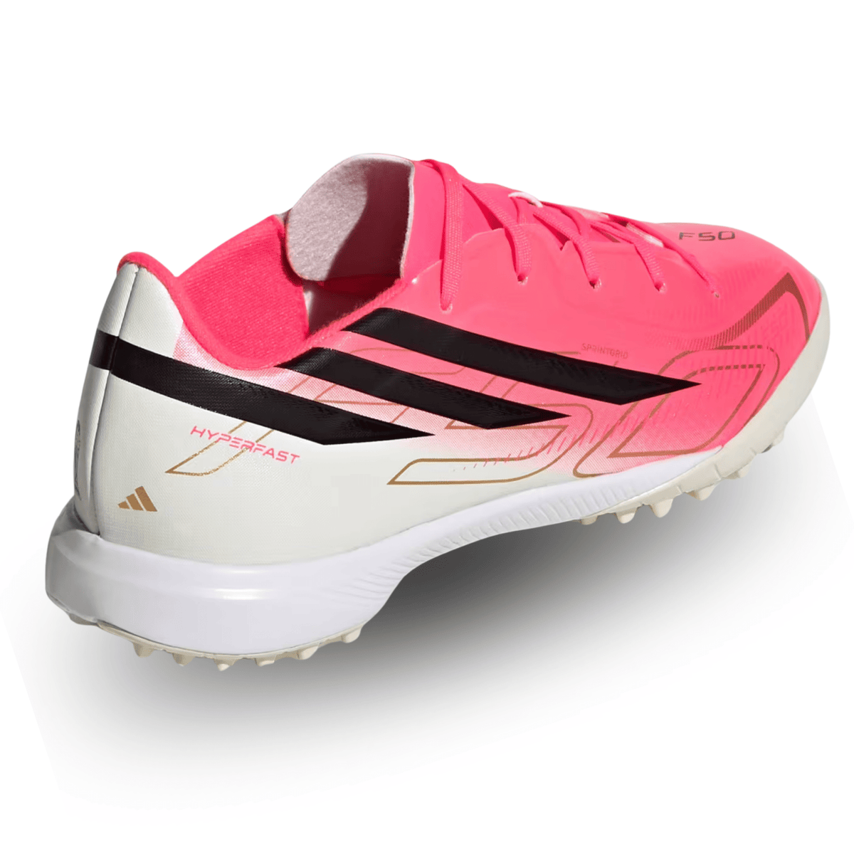 adidas Youth F50 Hyperfast League Turf Soccer Shoes (Pink) | SoccerWearhouse