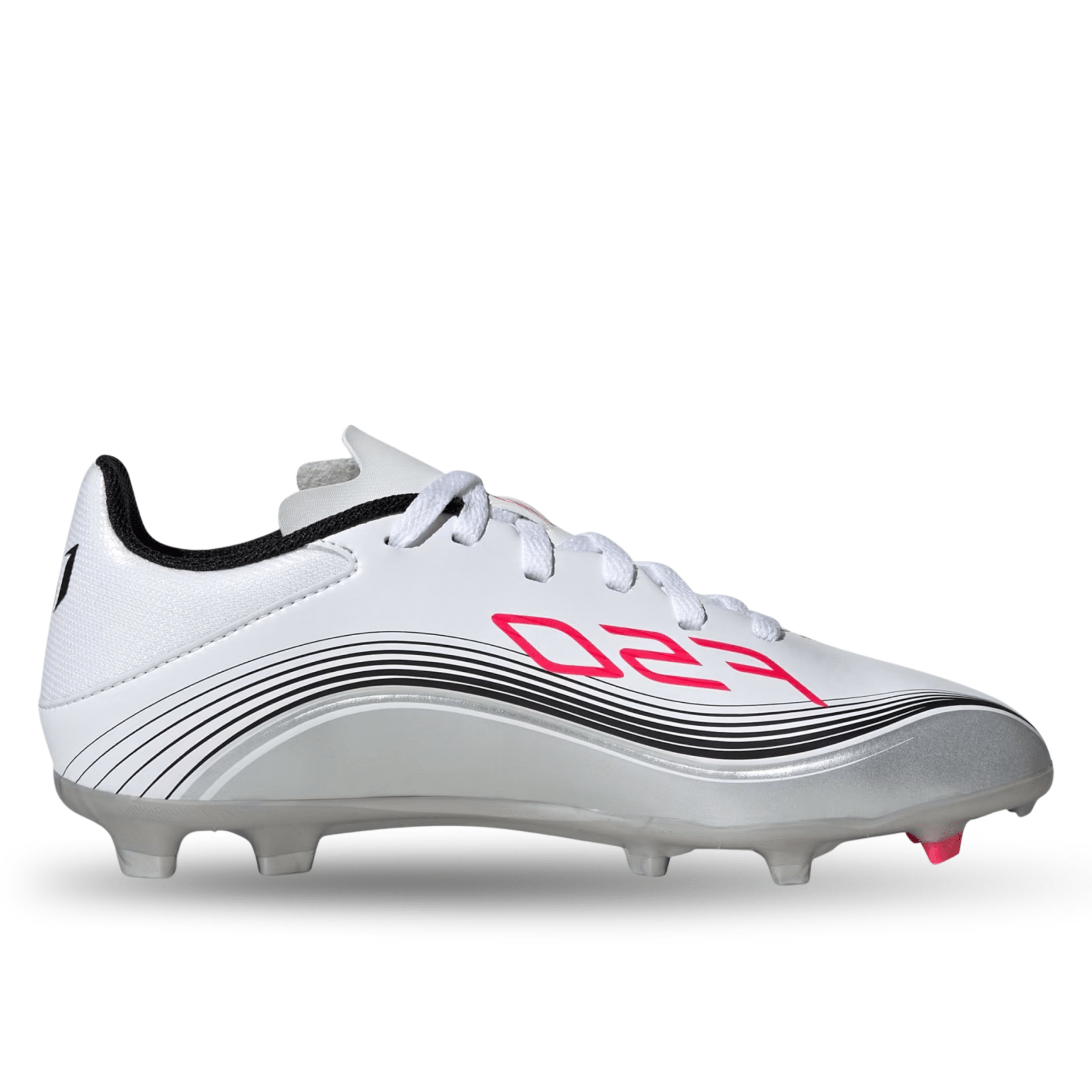 adidas Youth F50 Messi League FG/MG Junior Soccer Cleats (White/Lucid
