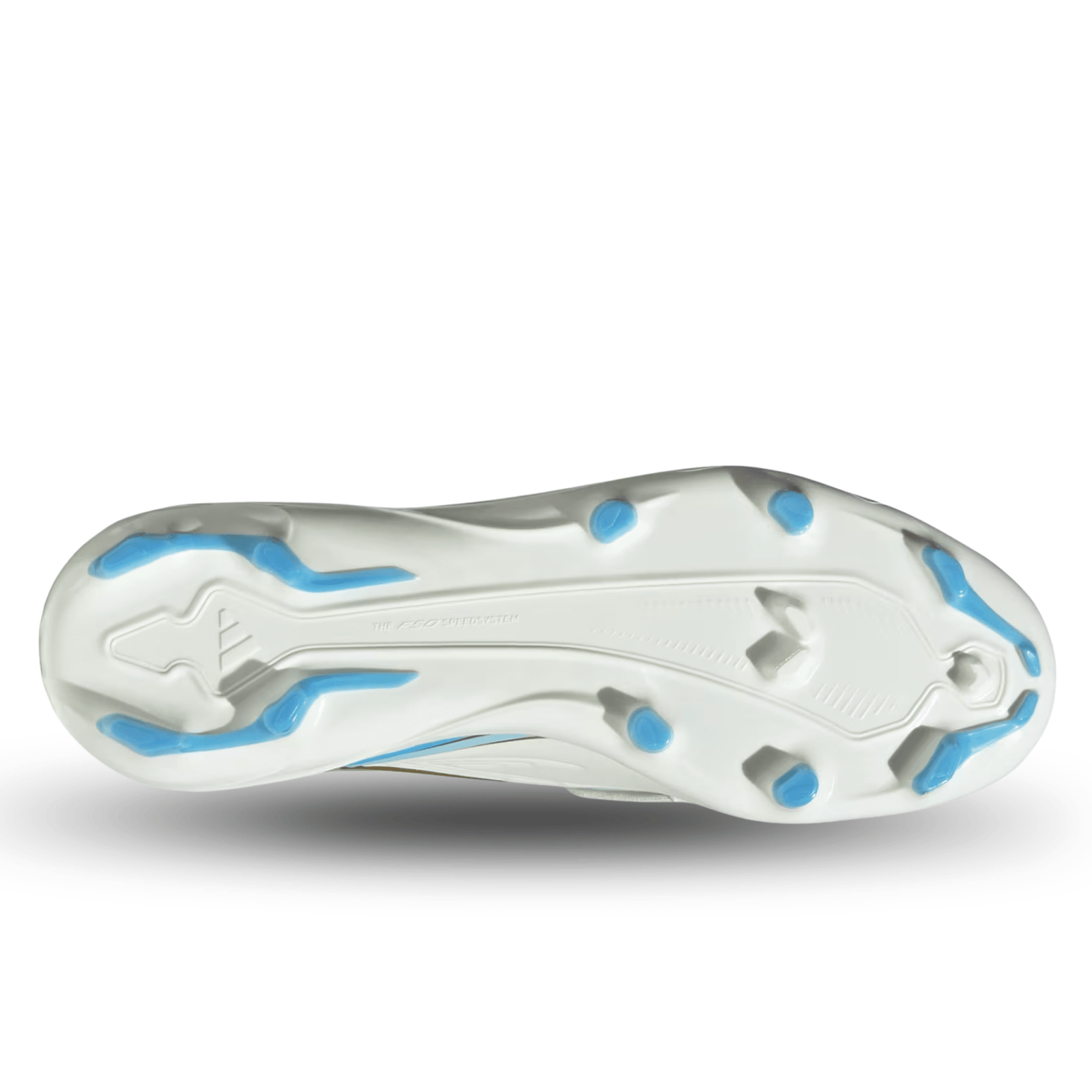 adidas Youth F50 Messi League LL Firm Ground Soccer Cleats (White/Sky Blue) | SoccerWearhouse