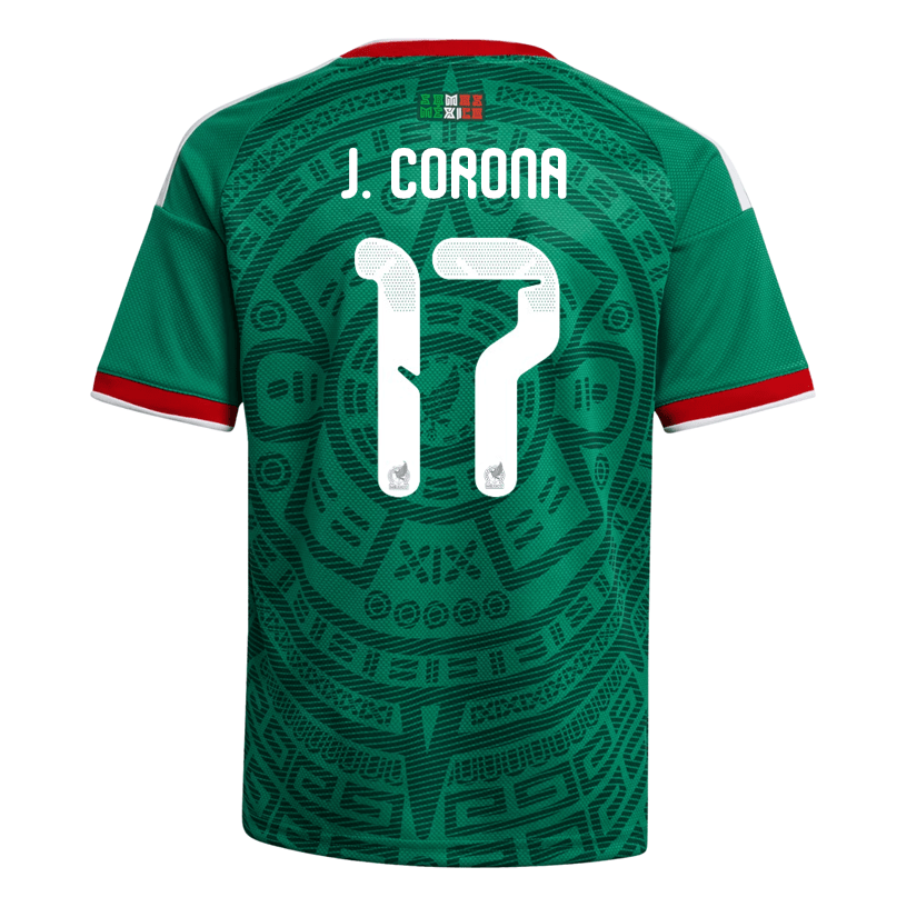 adidas Youth J. Corona Mexico 2026 Home World Cup Jersey (Bold Green) | SoccerWearhouse