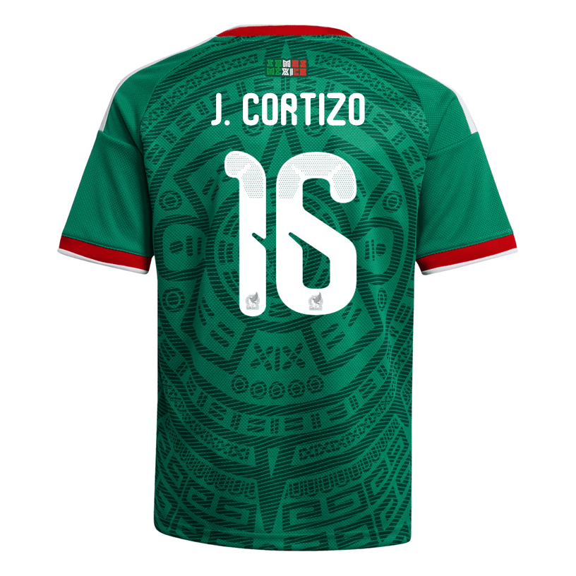 adidas Youth J. Cortizo Mexico 2026 Home World Cup Jersey (Bold Green) | SoccerWearhouse