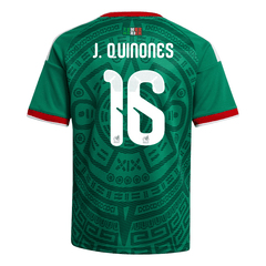 adidas Youth J. Quinones Mexico 2026 Home World Cup Jersey (Bold Green