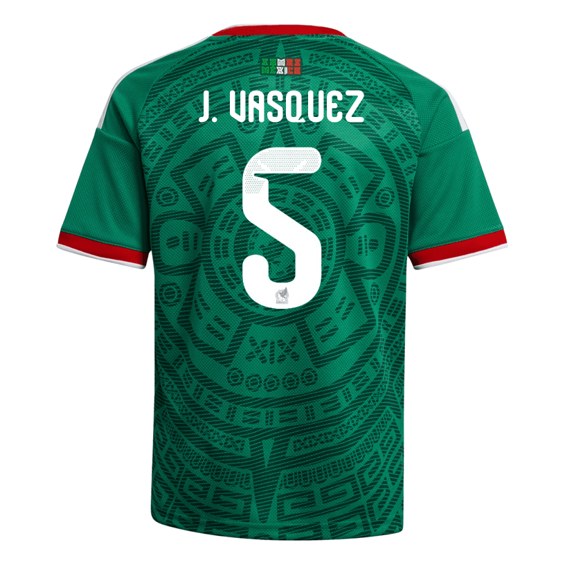 adidas Youth J. Vasquez Mexico 2026 Home World Cup Jersey (Bold Green) | SoccerWearhouse