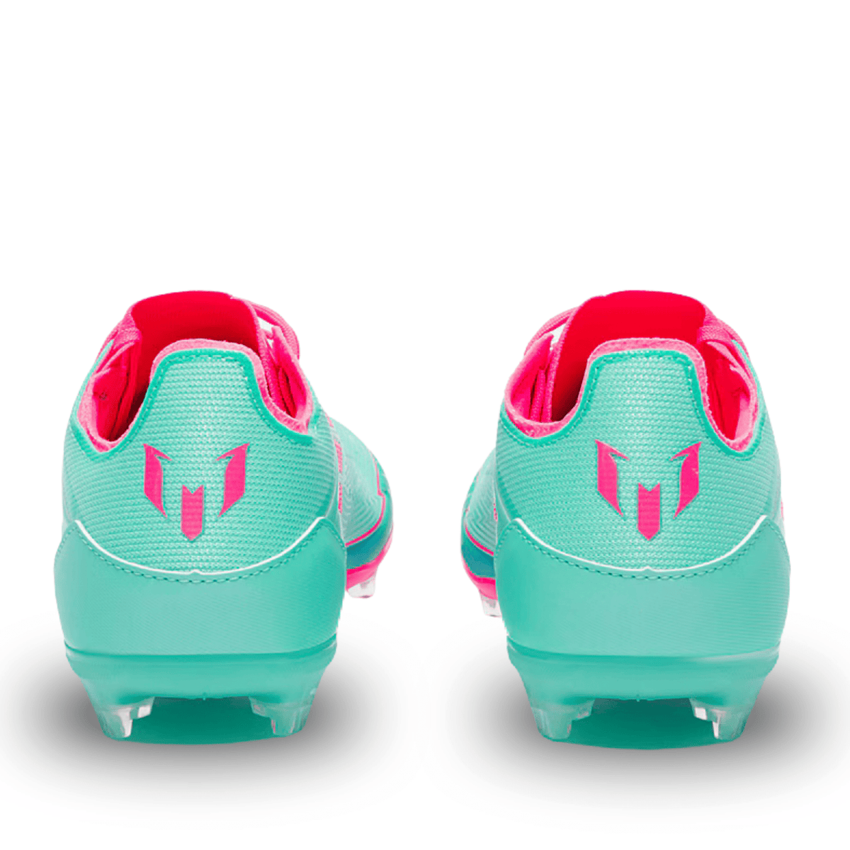 adidas Youth Jr. F50 Messi Elite Firm Ground Junior Soccer Cleats (Aqua/Lucid Pink) | SoccerWearhouse