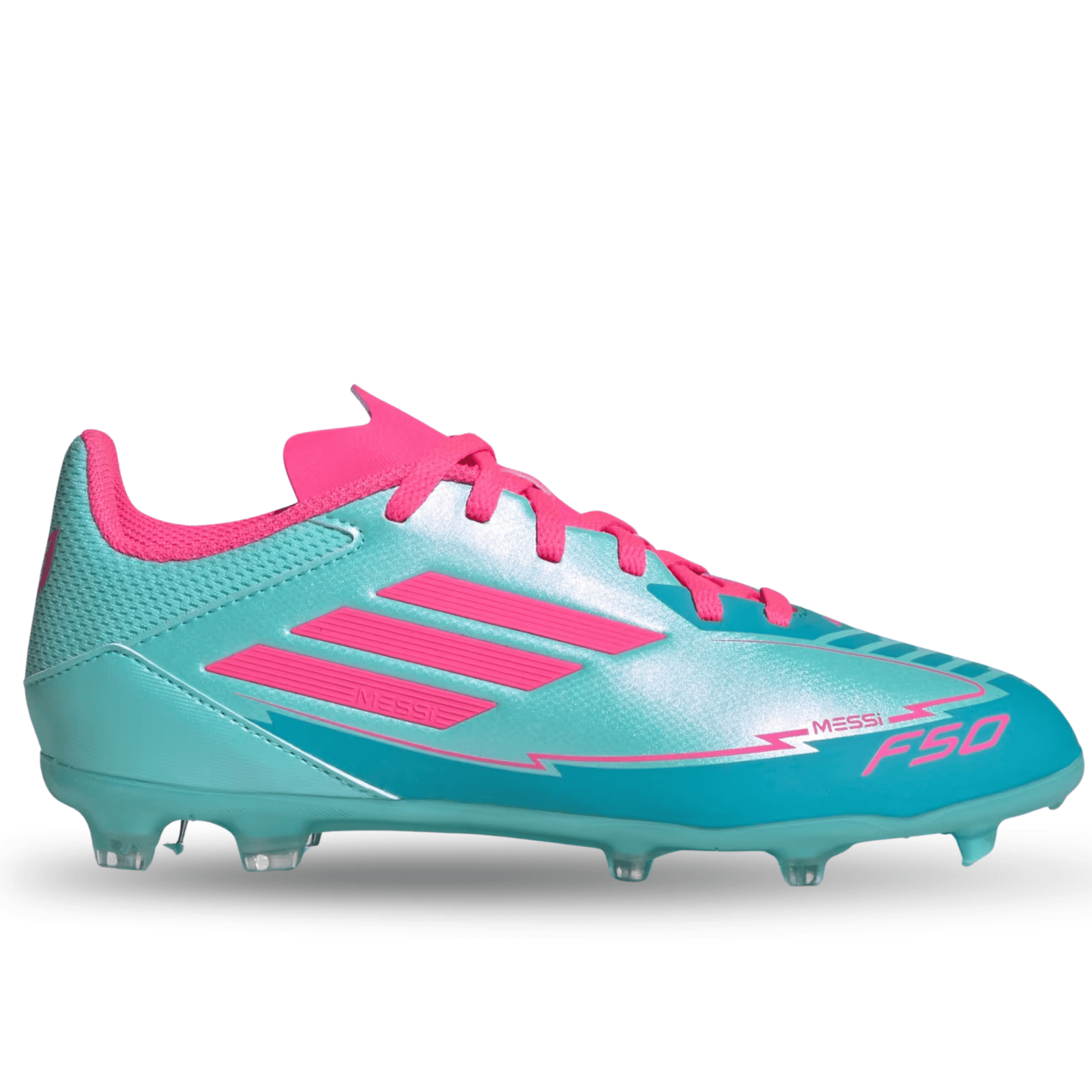 adidas Youth Jr. Messi F50 League FG/MG (Aqua/Lucid Pink) | SoccerWearhouse