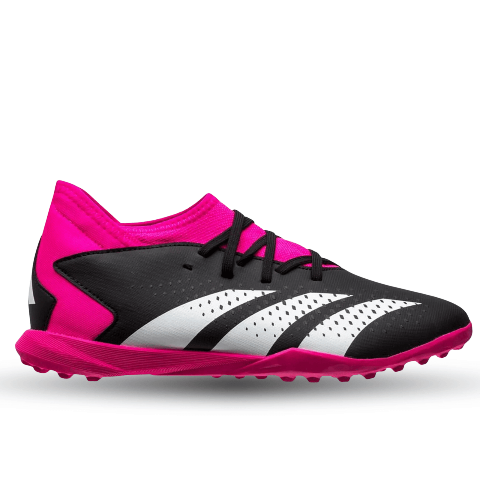 adidas Youth Jr. Predator Accuracy.3 Turf Soccer Shoes (Black/Team Shock Pink) | SoccerWearhouse