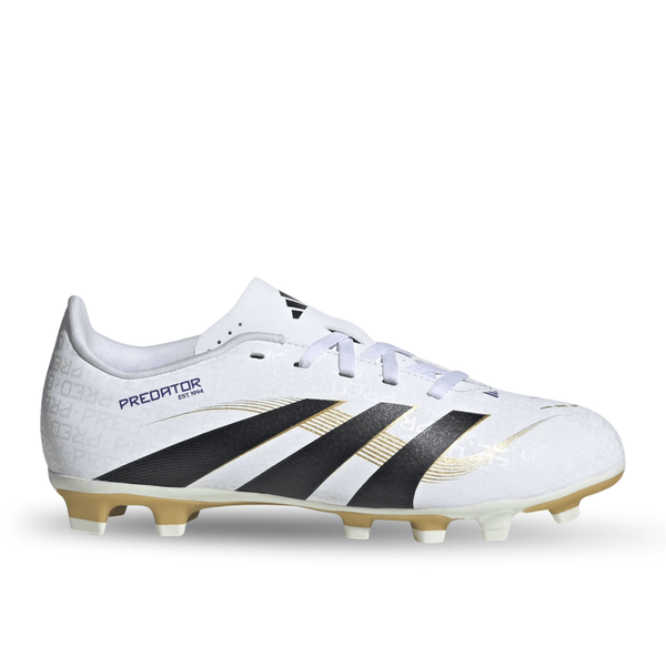  Predator サッカーシューズ ホワイト/ブラック/ゴールド adidas Jr. Predator Club FG/MG Soccer Cleats (White/Black/Gold