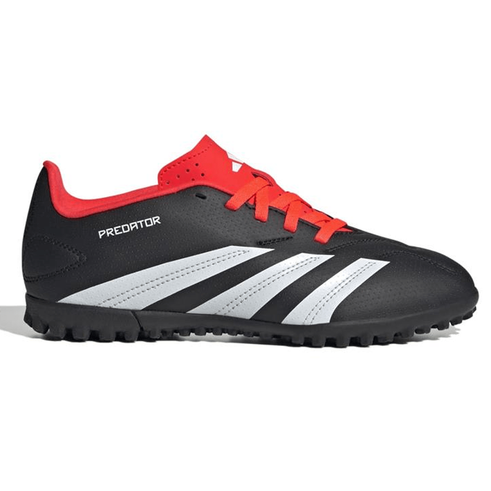 adidas Youth Jr. Predator Club Turf Soccer Shoes (Core Black/White) | SoccerWearhouse