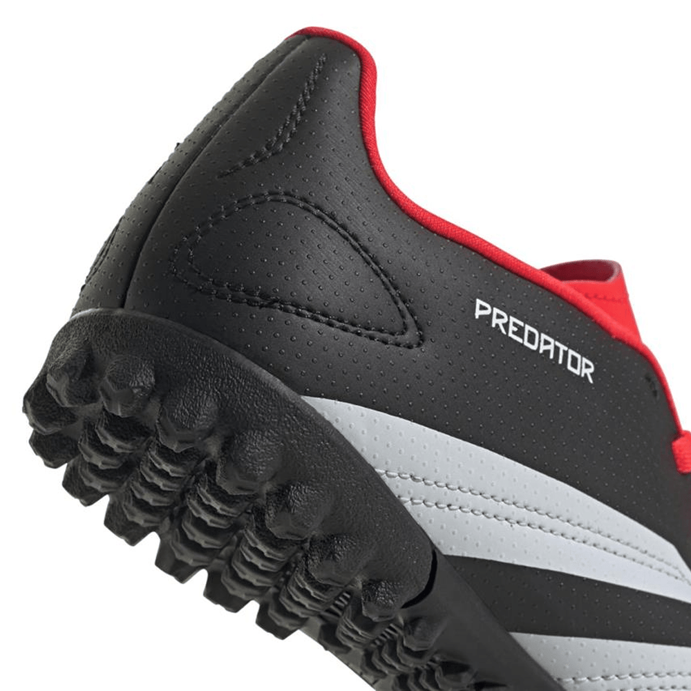 adidas Youth Jr. Predator Club Turf Soccer Shoes (Core Black/White) | SoccerWearhouse