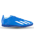 adidas Youth Jr. X Crazyfast.4 Turf Soccer Shoes (Bright Royal/White)