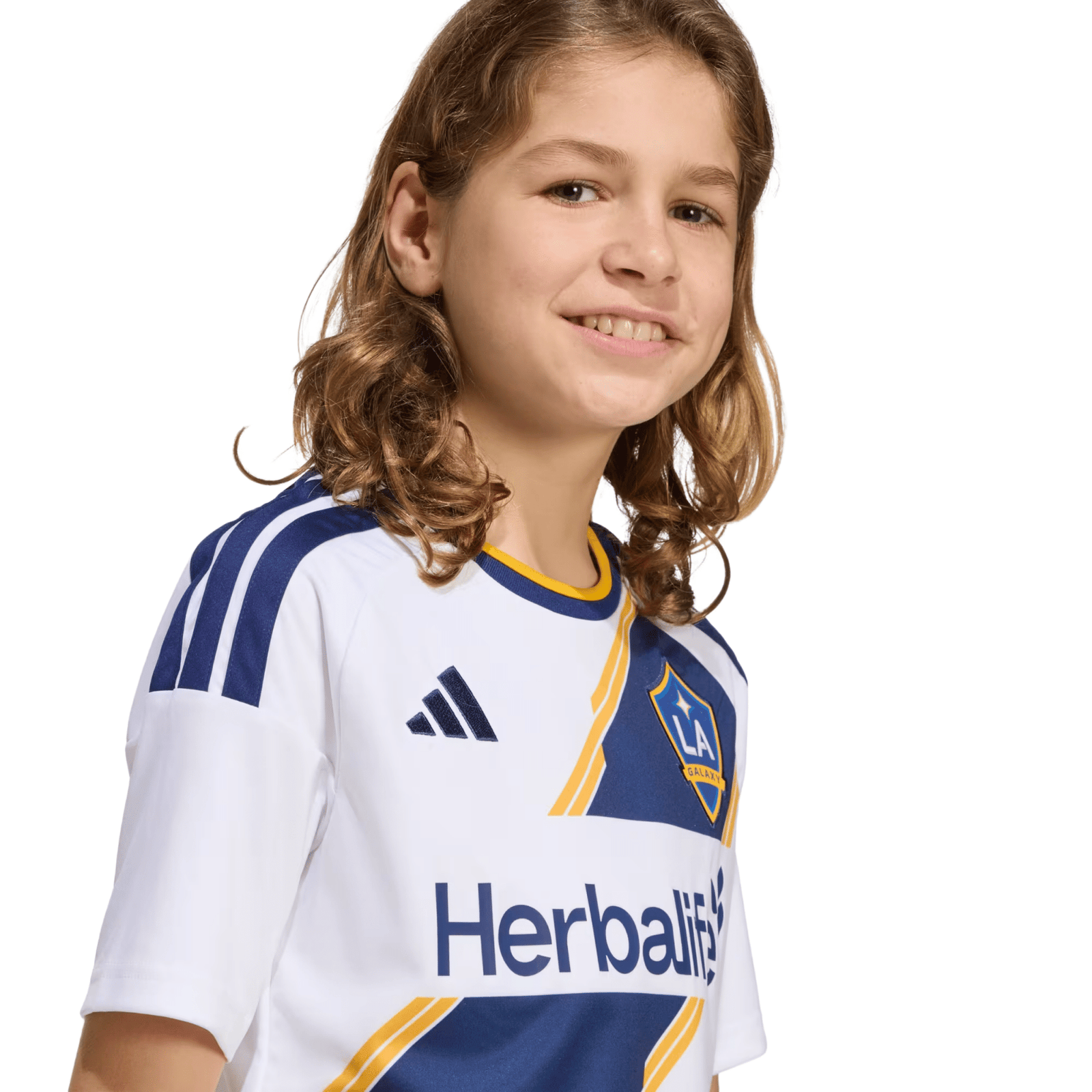 adidas Youth LA Galaxy 26/27 Home Jersey (White) | SoccerWearhouse