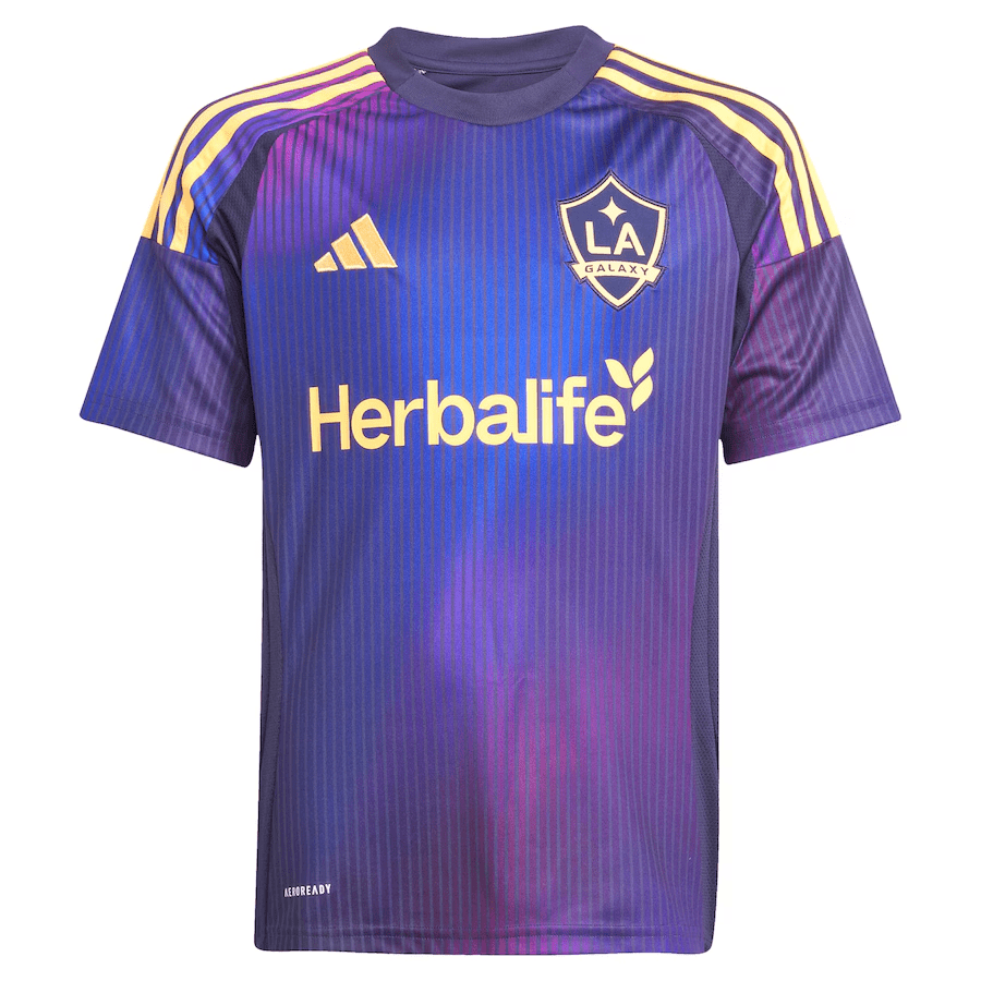 adidas Youth LA Galaxy Marco Reus Away Jersey 25/26 (Purple) | SoccerWearhouse