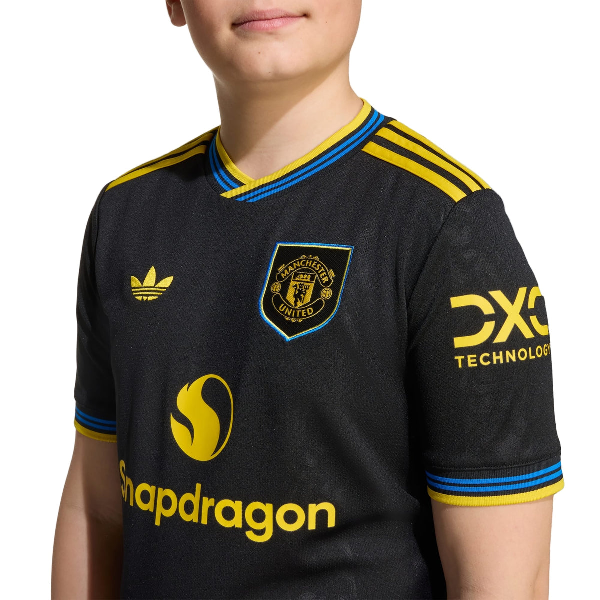 adidas Youth Manchester United 25/26 Third Jersey (Black) | SoccerWearhouse