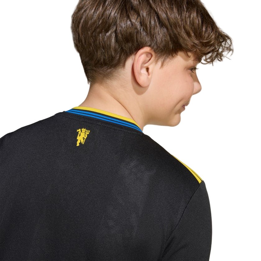 adidas Youth Manchester United 25/26 Third Jersey (Black) | SoccerWearhouse