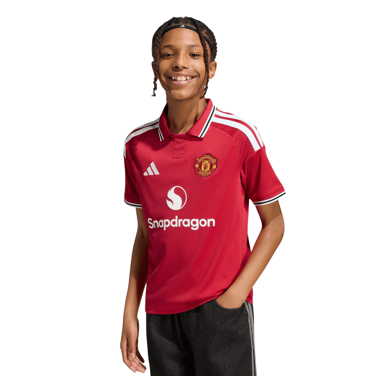 adidas Youth Manchester United Home Jersey 26/27 (Red) | SoccerWearhouse