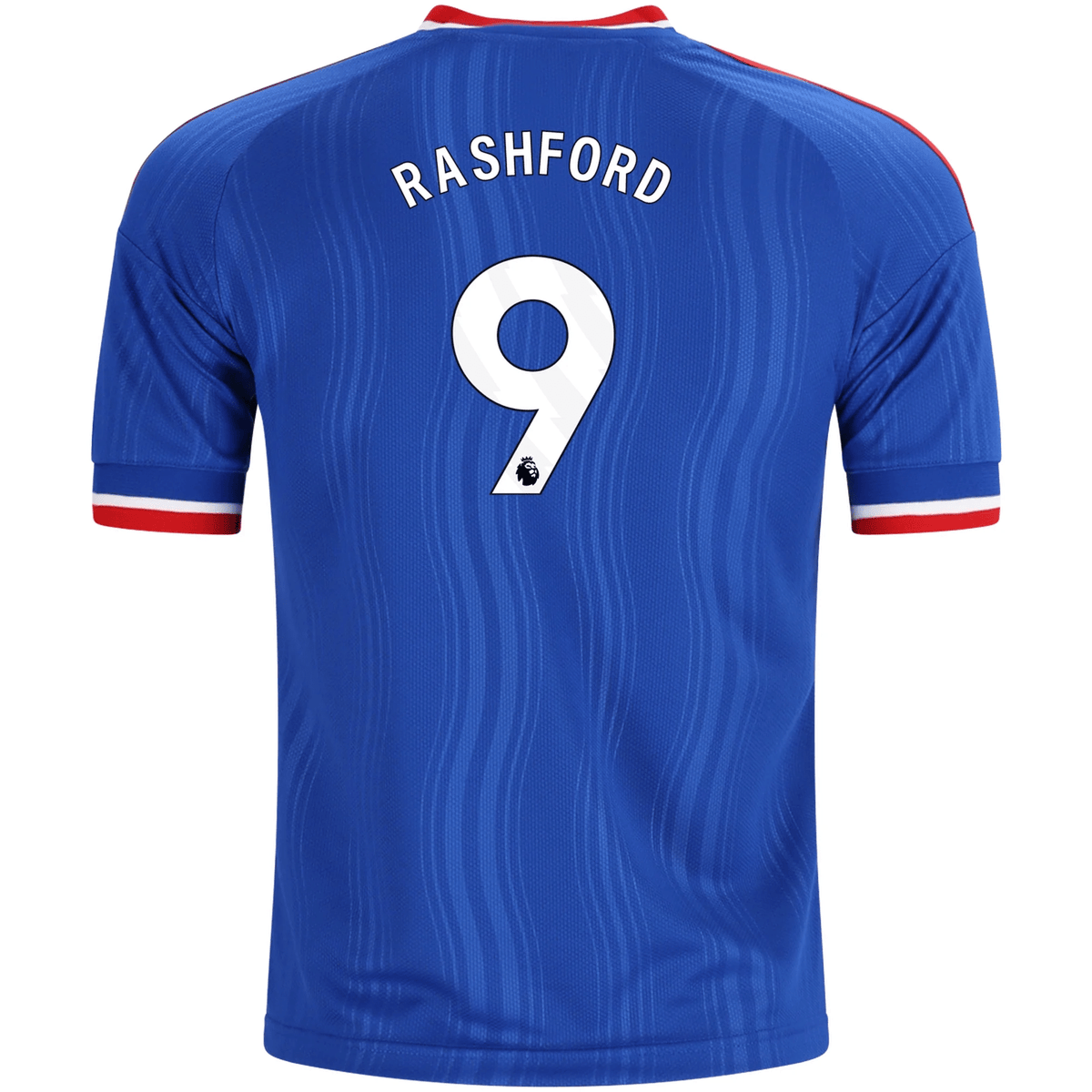adidas Youth Manchester United Marcus Rashford Away Jersey 26/27 (Blue) | SoccerWearhouse